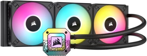 CORSAIR - iCUE H150i ELITE CAPELLIX XT 120mm Fans + 360mm Radiator Liquid Cooling System with ultra-bright CAPELLIX RGB LEDs - Black