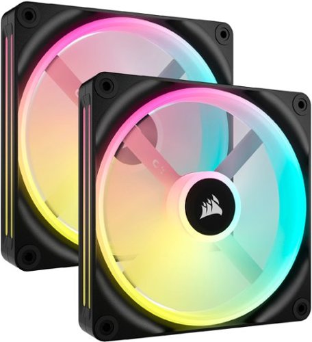 CORSAIR - iCUE LINK QX140 RGB 140mm PWM Computer Case Fan with iCUE LINK System Hub Kit (2-pack) - Black