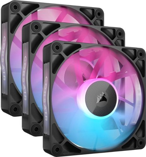 CORSAIR - iCUE LINK RX120 RGB 120mm PWM Computer Case Fan Starter Kit (3-pack) - Black