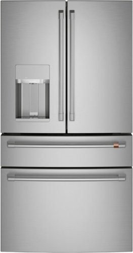 Café - 22.3 Cu. Ft. 4-Door French Door Counter-Depth Smart Refrigerator, Customizable - Stainless Steel