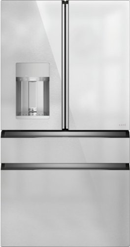 Café - 22.3 Cu. Ft. Counter-Depth 4-Door French-Door Refrigerator - Platinum Glass