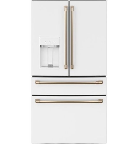 Café - 22.3 Cu. Ft. Counter-Depth 4-Drawer French-Door Refrigerator, Customizable - Matte White