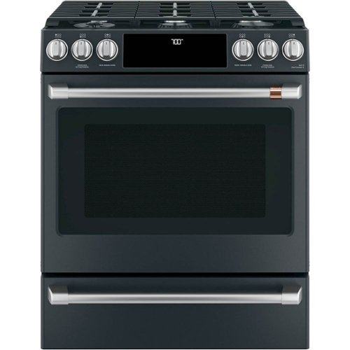 Café - 5.6 Cu. Ft. Self-Cleaning Slide-In Gas Convection Range, Customizable - Matte Black