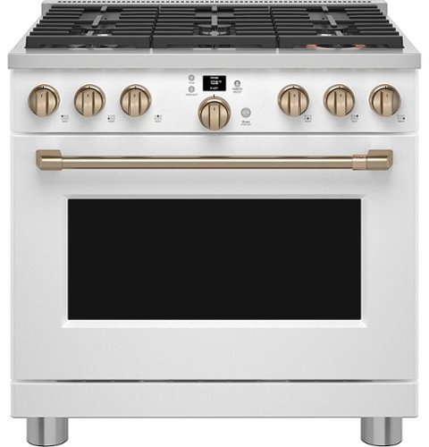 Café - 6.2 Cu. Ft. Freestanding Gas Convection Range with 6 Burners, Customizable - Matte White