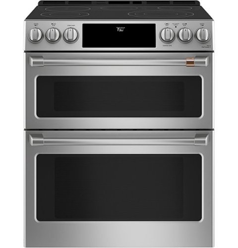 Café - 6.7 Cu. Ft. Slide-In Double Oven Electric True Convection Range with Built-In Wi-Fi, Customizable - Stainless Steel