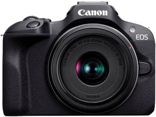 Canon - EOS R100 4K Video Mirrorless Camera with RF-S 18-45mm f/4.5-6.3 IS STM Lens - Black