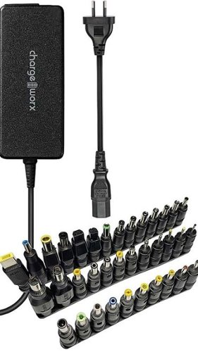 Chargeworx - 65W Laptop Adaptor for USB Compatible Devices - Black