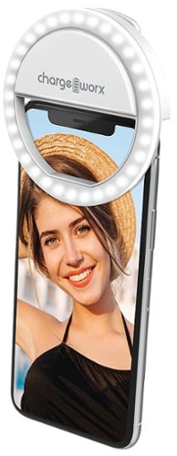 Chargeworx - Universal LED Selfie Ring - White