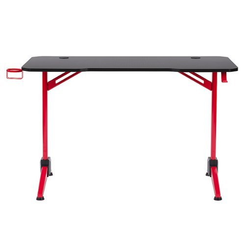 CorLiving - Conqueror Gaming Desk - Red and Black