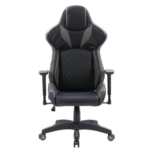 CorLiving - Nightshade Gaming Chair - Black and Grey