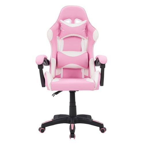 CorLiving Ravagers Gaming Chair - Pink and White