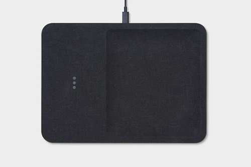 Courant - Essentials CATCH:3 10W Qi-Certified Wireless Charger with Accessory Tray - Charcoal