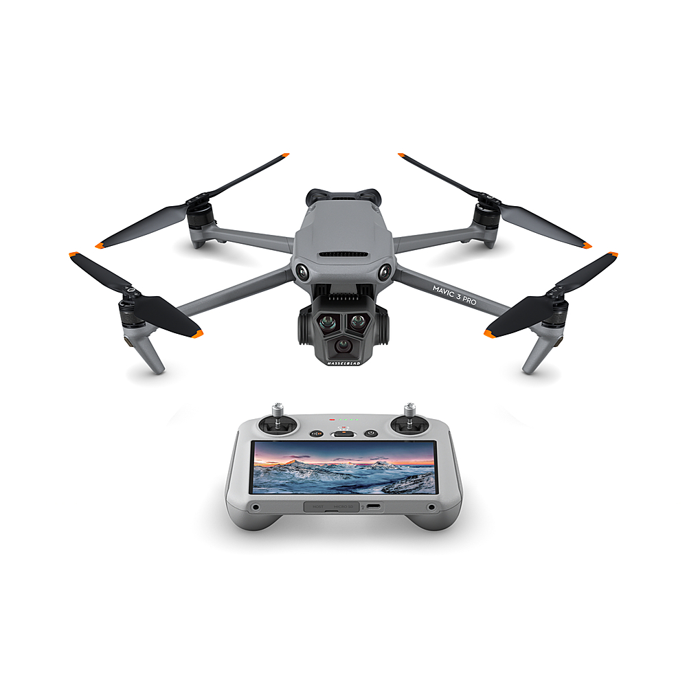 DJI - Geek Squad Certified Refurbished Mavic 3 Pro Drone and RC Remote Control with Built-in Screen - Gray