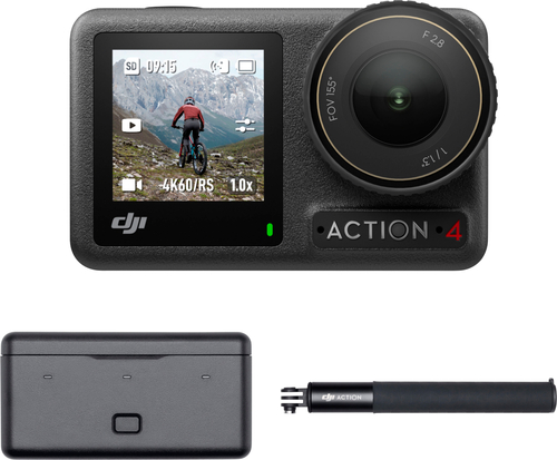 DJI - Osmo Action 4 4K Action Camera Adventure Bundle - Gray