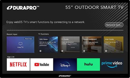 DuraPro - Partial Sun Smart Series 55" Class LED Outdoor Partial Sun 4K UHD Smart webOS TV