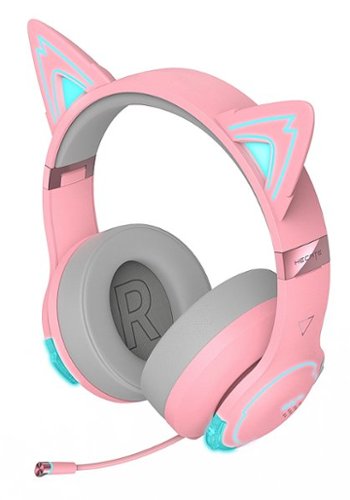 Edifier - G5BT CAT Wireless Gaming Headset w/ Magnetic Cat Ears, 36 Hour Battery Life for Xbox, Playstation, Nintendo, Mobile & PC - Pink