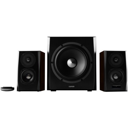 Edifier - S350DB Bookshelf Speakes & Subwoofer, Computer Speakers - Bluetooth v4.1 aptX Wireless Sound - 2.1 Speaker System - Brown/black