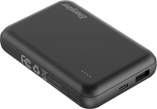 Energizer - Ultimate Lithium 5,000mAh 18W MagSafe Magnetic Wireless Power Bank/ Portable Battery Charger with 3 Ports & LED Display - Black