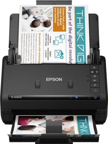 Epson - WorkForce ES-500W II Wireless Duplex Desktop Document Scanner - Black