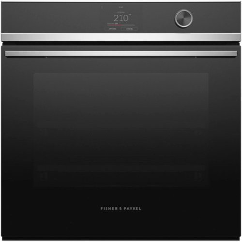 Fisher & Paykel - 24" Built-in Single Electric Combination Steam Wall Oven with 2.5 Cu. Ft. Oven Capacity - Silver