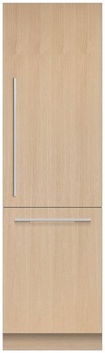 Fisher & Paykel - 24in. 12.1 cu.ft. Bottom-Freezer Built-In Column Refrigerator with Stainless Interior and Internal Ice and Water - Custom Panel Ready