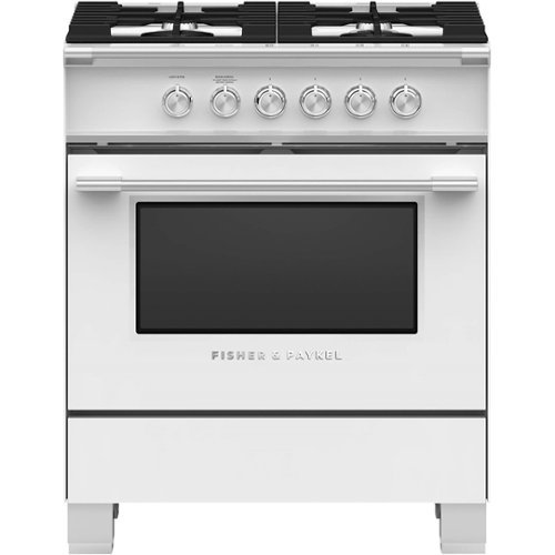 Fisher & Paykel - 3.5 Cu. Ft. Freestanding Gas Range - White