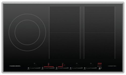 Fisher & Paykel - 36 Inch 5 Zone Induction Cooktop with SmartZone - Black