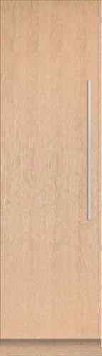 Fisher & Paykel - Integrated 24 in. 12.4 cu ft Column Refrigerator with Internal Water Dispenser and Stainless Interior, Left Hinge - Custom Panel Ready