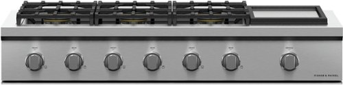 Fisher & Paykel - Professioanl 48 in. Built-in Natural Gas Cooktop with 6 burners - Stainless Steel