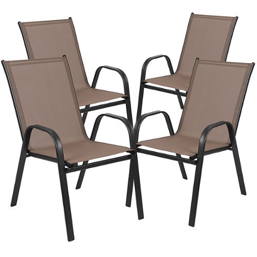 Flash Furniture - Brazos Patio Chair (set of 4) - Brown