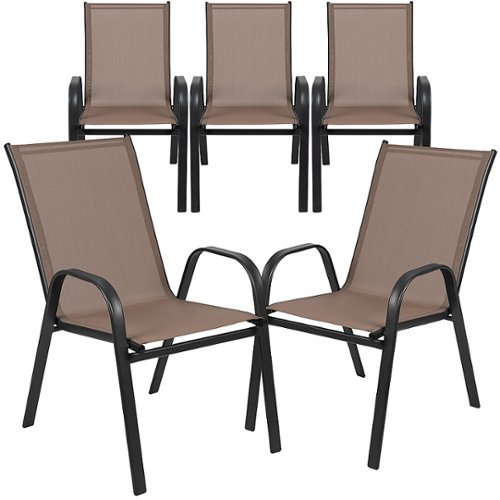 Flash Furniture - Brazos Patio Chair (set of 5) - Brown