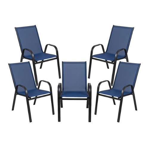 Flash Furniture - Brazos Patio Chair (set of 5) - Navy