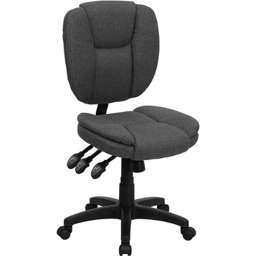 Flash Furniture - Caroline Contemporary Fabric Swivel Office Chair - Gray Fabric