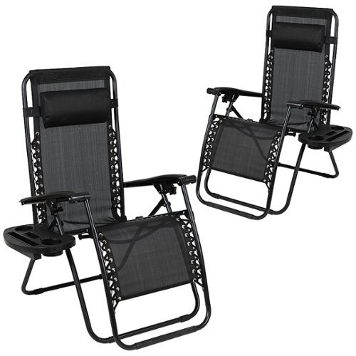 Flash Furniture - Celestial Zero Gravity Chair (set of 2) - Black