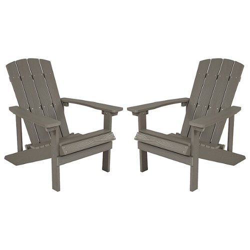 Flash Furniture - Charlestown Adirondack Chair (set of 2) - Gray