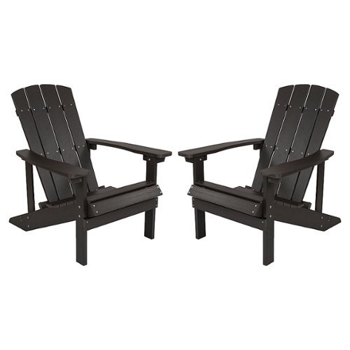 Flash Furniture - Charlestown Adirondack Chair (set of 2) - Slate Gray