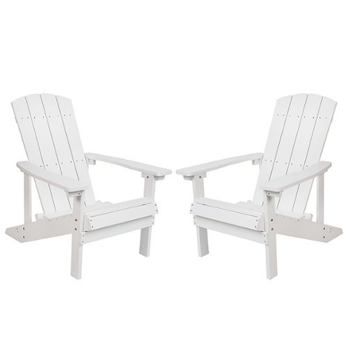 Flash Furniture - Charlestown Adirondack Chair (set of 2) - White