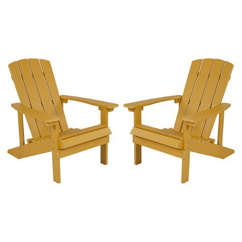 Flash Furniture - Charlestown Adirondack Chair (set of 2) - Yellow