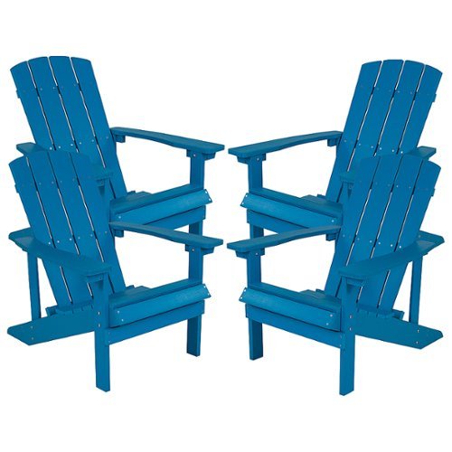 Flash Furniture - Charlestown Adirondack Chair (set of 4) - Blue