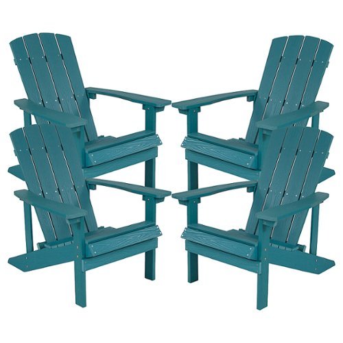 Flash Furniture - Charlestown Adirondack Chair (set of 4) - Sea Foam