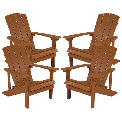 Flash Furniture - Charlestown Adirondack Chair (set of 4) - Teak