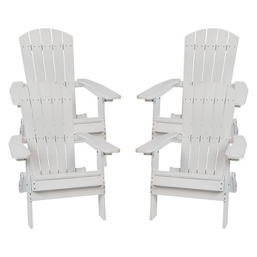 Flash Furniture - Charlestown Adirondack Chair (set of 4) - White