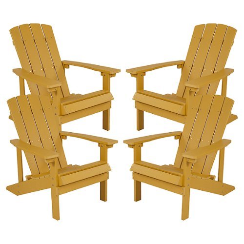 Flash Furniture - Charlestown Adirondack Chair (set of 4) - Yellow