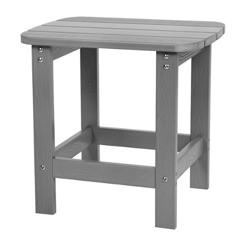 Flash Furniture - Charlestown Classic Adirondack Side Table - Gray