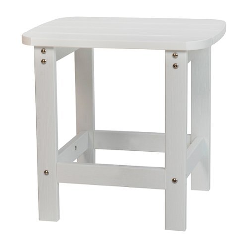 Flash Furniture - Charlestown Classic Adirondack Side Table - White