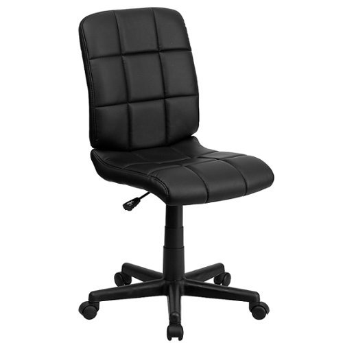 Flash Furniture - Clayton Modern Vinyl Swivel Office Chair - Black