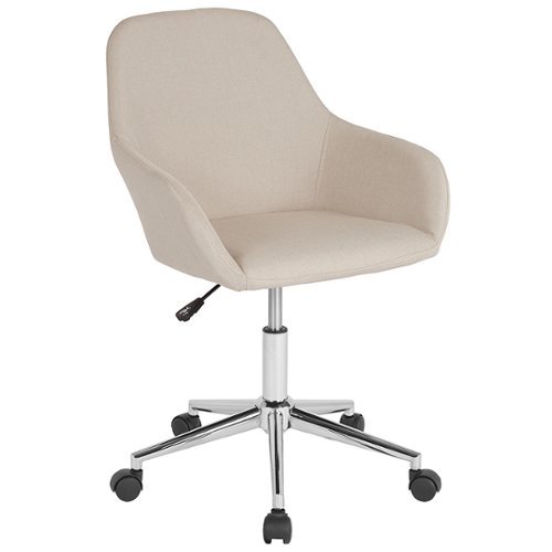 Flash Furniture - Cortana Contemporary Fabric Swivel Office Chair - Beige Fabric