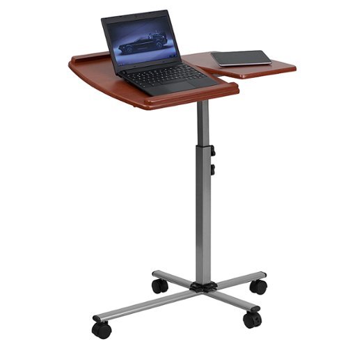 Flash Furniture - Dunbar Rectangle Contemporary Laminate Laptop Desk - Cherry