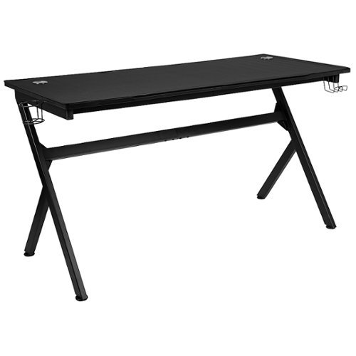 Flash Furniture - Duncan Rectangle Modern Laminate Gaming Desk - Black