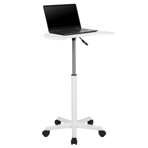 Flash Furniture - Eve Half-Round Contemporary Laminate Laptop Desk - White